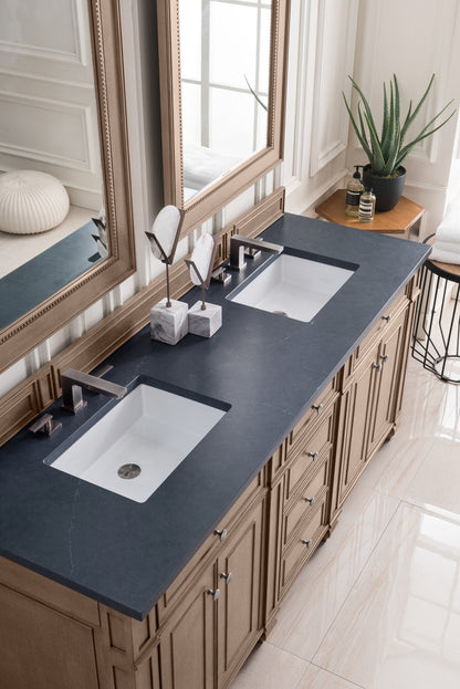 Bristol 72" Double Vanity Cabinet, Bright White