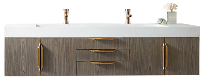 Columbia 72" Double Wall Mount Vanity Cabinet