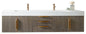 Columbia 72" Double Wall Mount Vanity Cabinet