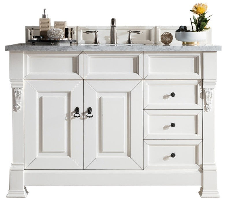 Brookfield 48" Single Vanity Cabinet, Bright White