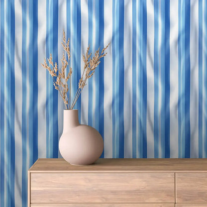 Ocean Breeze Rippling Stripes Wallpaper