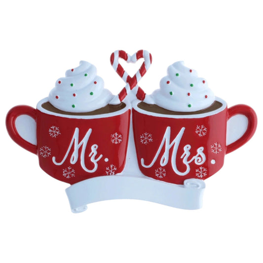 Mr Mrs Hot Cocoa Couples Ornament