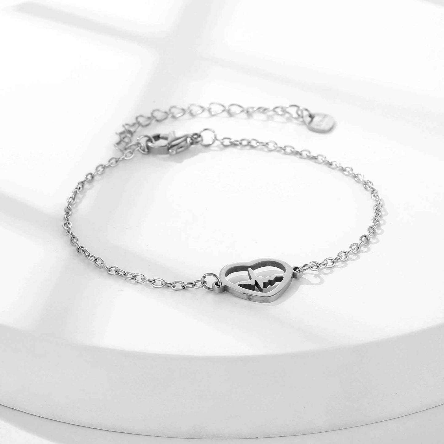 Women’s ECG Titanium Steel Bracelet - Elegant Gold and Silver Health Accessory for Stylish Women