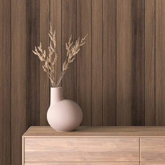 Earthy Woodland Plank Wallpaper