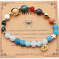 Twelve Constellations Bracelets - Natural Stone Beaded Bracelets with Eight Planet Designs
