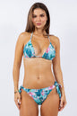 2 Piece Scenic and Floral Prints Bikini