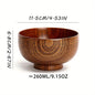 Retro Jujube Wood Bowl Durable AntiScald CampingReady
