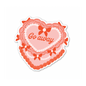 Go Away Heart Cake Sticker (funny, cute, gift, trendy)