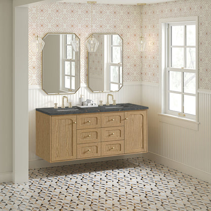 Laurent 60" Double Vanity, Light Natural Oak