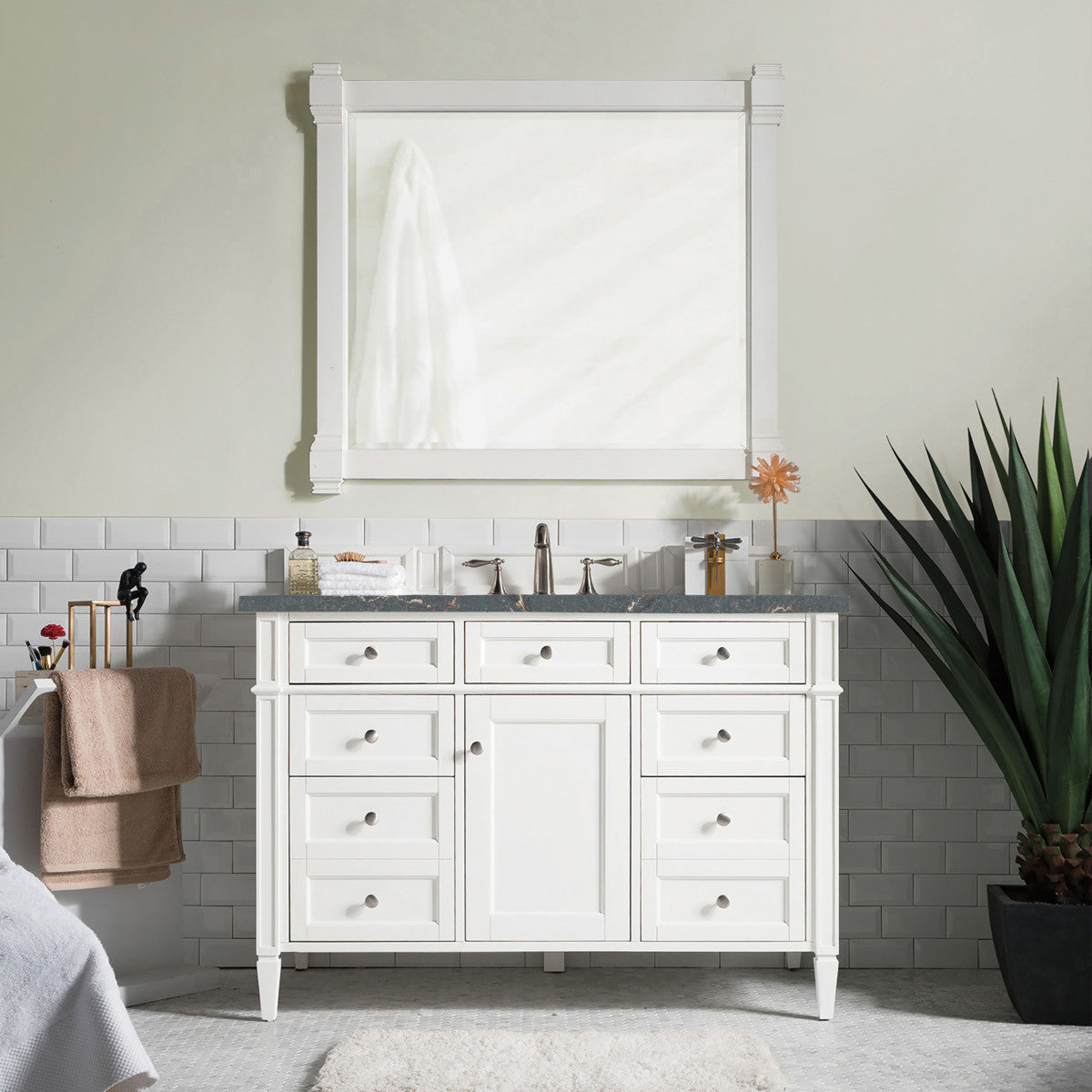 Brittany 48" Single Vanity in Bright White