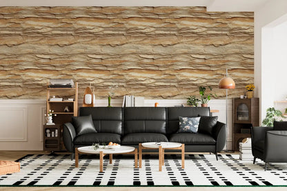 Golden Earth Strata Mural
