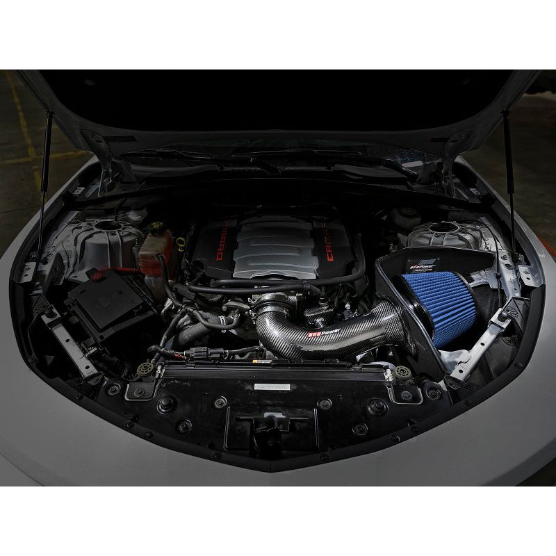 aFe 19-20 GM Trucks 5.3L/6.2L Track Series Carbon Fiber Cold Air Intake System With Pro 5R Filters