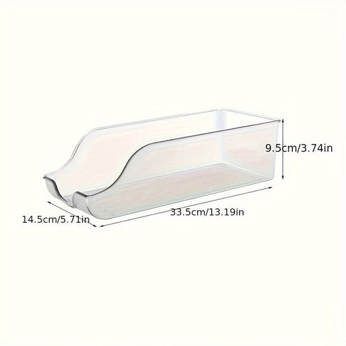 1pc Clear Plastic Refrigerator Organizer Bin