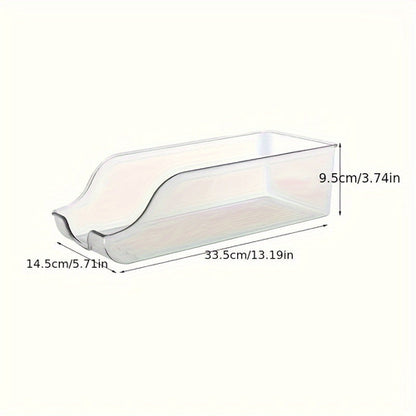 1pc Clear Plastic Refrigerator Organizer Bin
