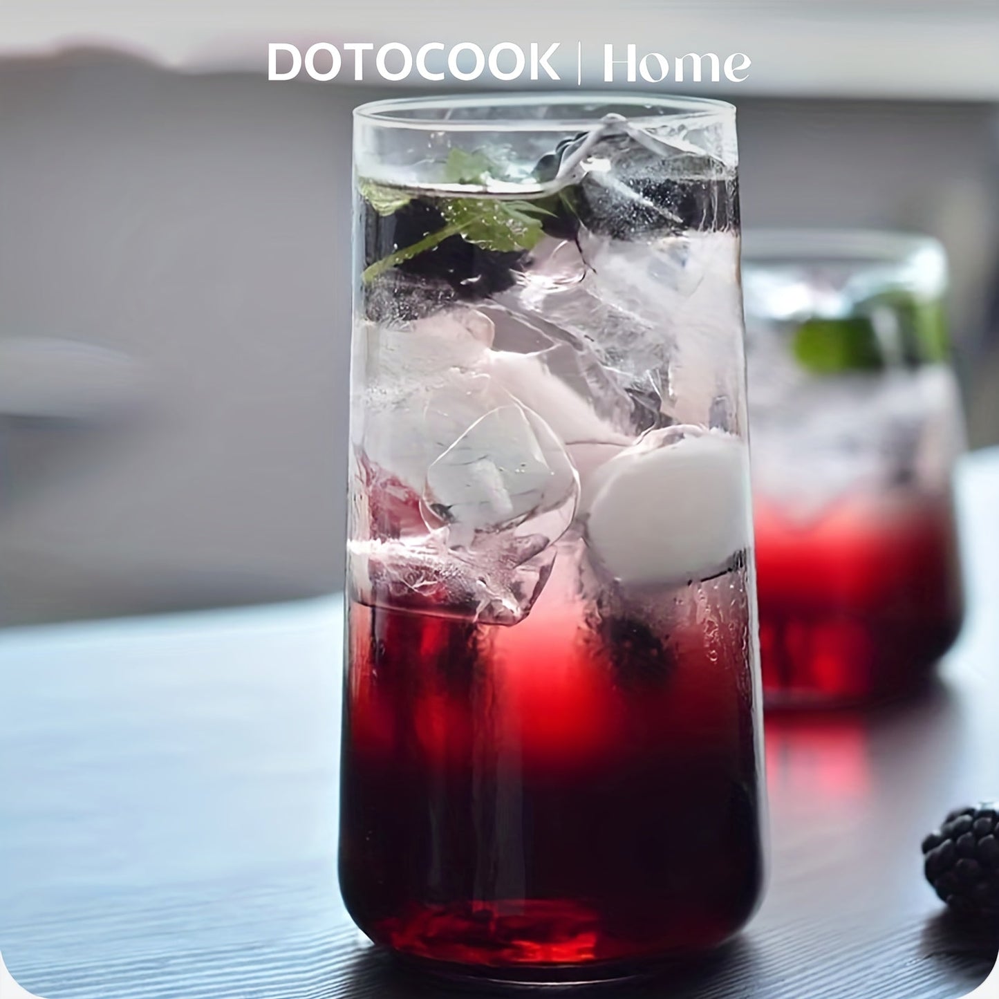 Set of 6 DOTOCOOK Highball Glasses - 15.5 oz Multipurpose Glass