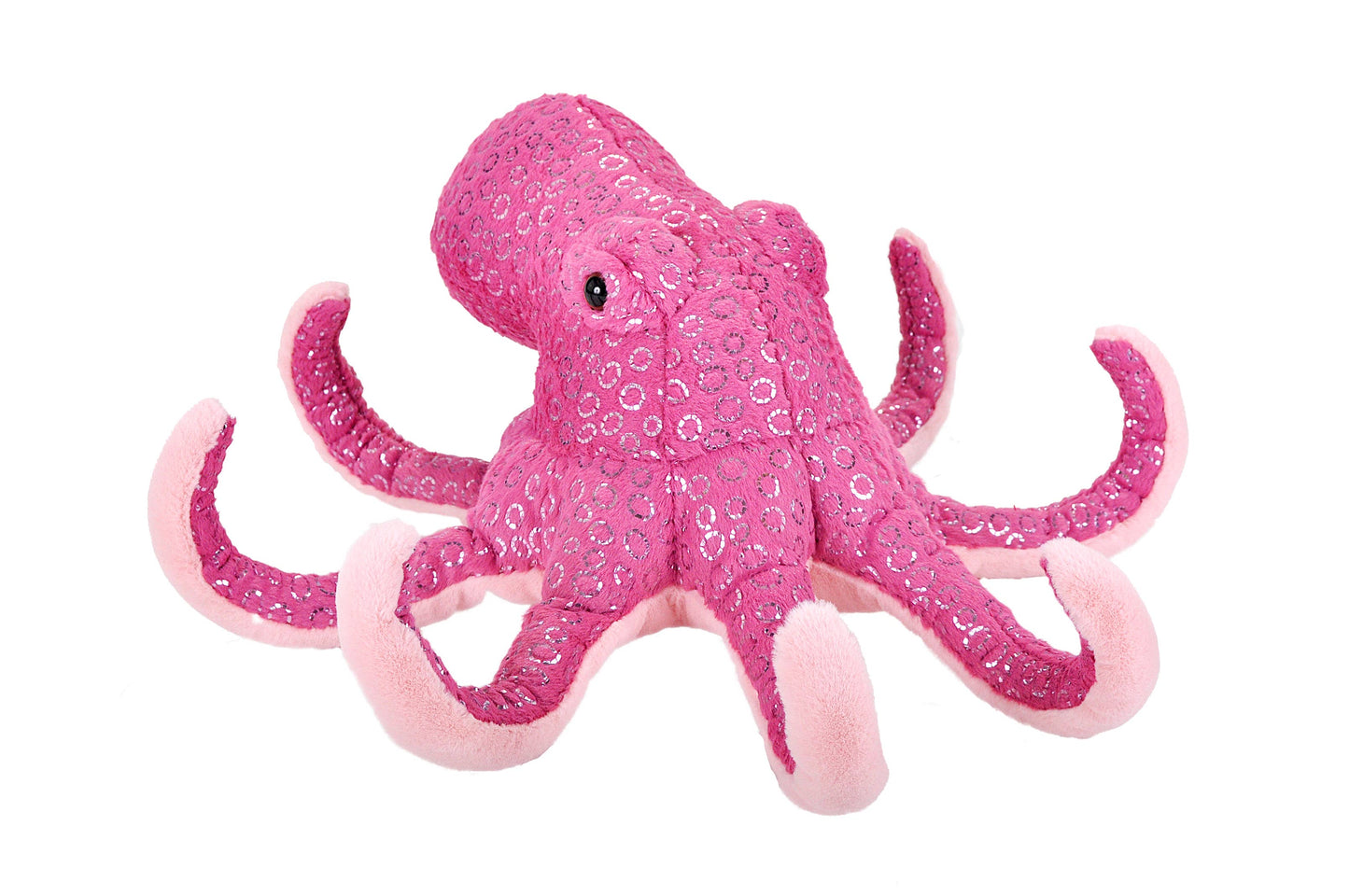Foilkins Pink Octopus Stuffed Animal 12"