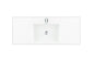 48" Single Top, Composite Stone, Glossy White Finish