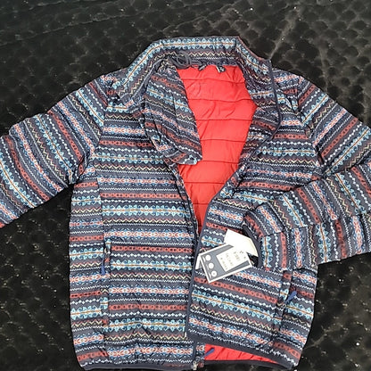 Club Room Size M Blue Red Quilted Packable Puffer Jacket NWT