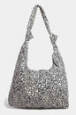 Fame Leopard Shoulder Bag with Knotted Strap