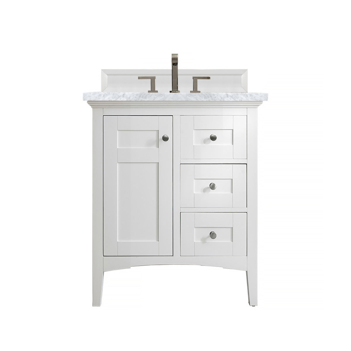 Palisades 30" Single Vanity Cabinet, Bright White
