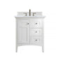 Palisades 30" Single Vanity Cabinet, Bright White