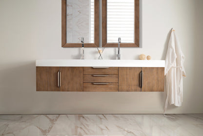 Columbia 72" Double Wall Mount Vanity Cabinet