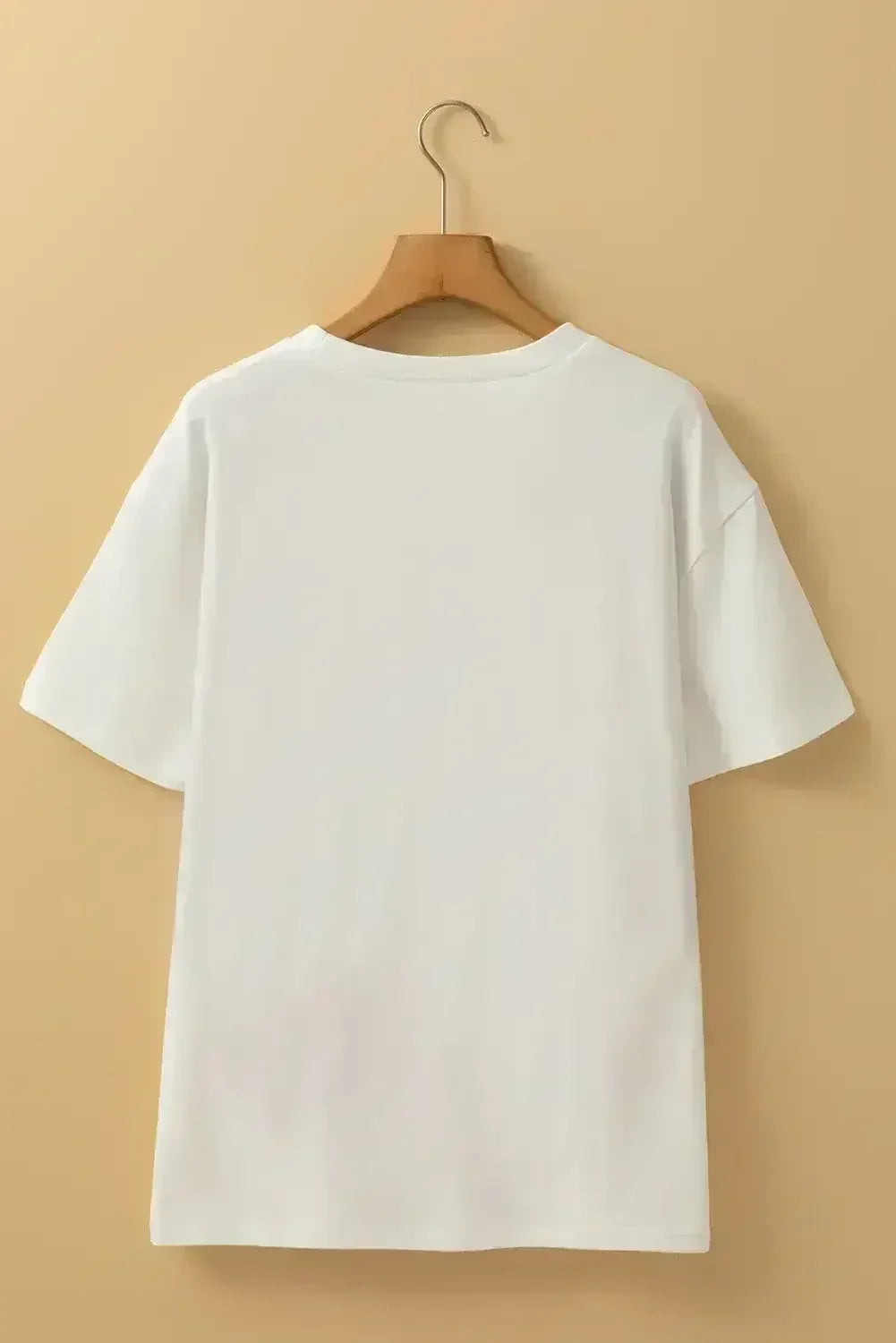 White FLOWER MARKET Letter Graphic T Shirt