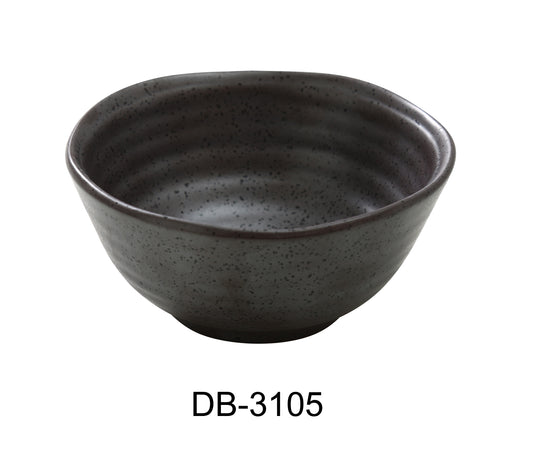 Yanco DB-3105 Diamond Black 4.75" Miso Soup Bowl 8 OZ | Kitchen + Metal