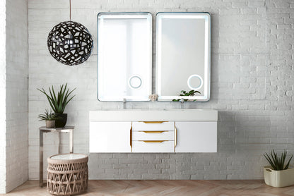 Columbia 59" Double Wall Mount Vanity Cabinet