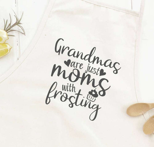 Grandmas Moms with Frosting - Women's Apron | Aprons | Kitchen + Metal