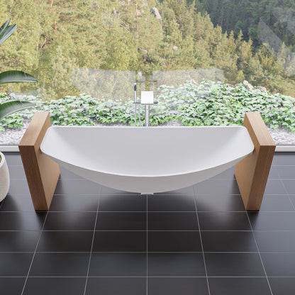 ALFI brand HammockTub1 HammockTub1 79" Acrylic Suspended Wall Mounted Hammock Bathtub