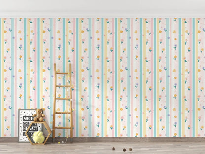 Pastel Petal Parade Wallpaper