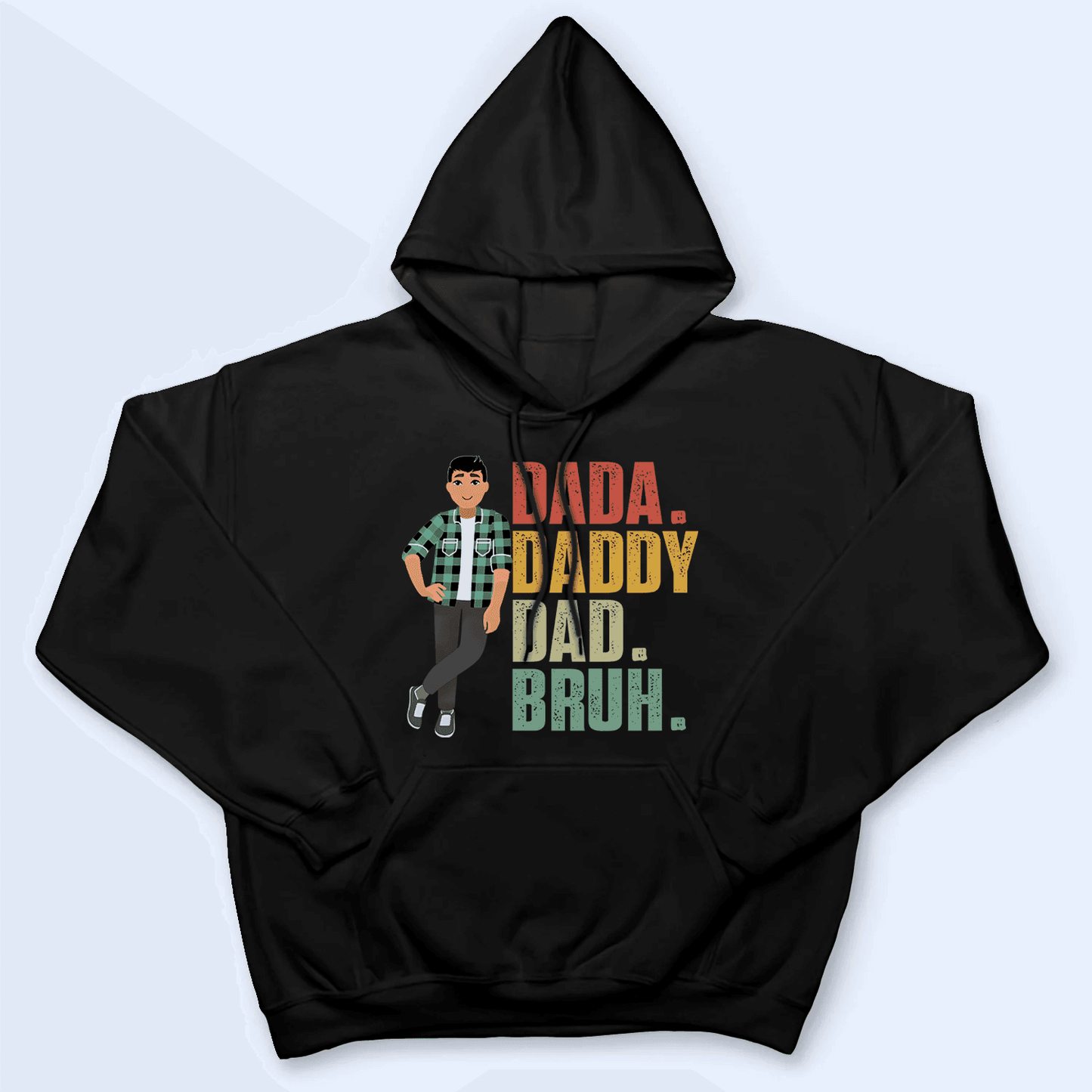 Dada Daddy Dad Bruh - Funny Fathers Day - Personalized Custom T Shirt - Birthday, Loving, Funny Gift for Grandfather/Dad/Father, Husband, Grandparent