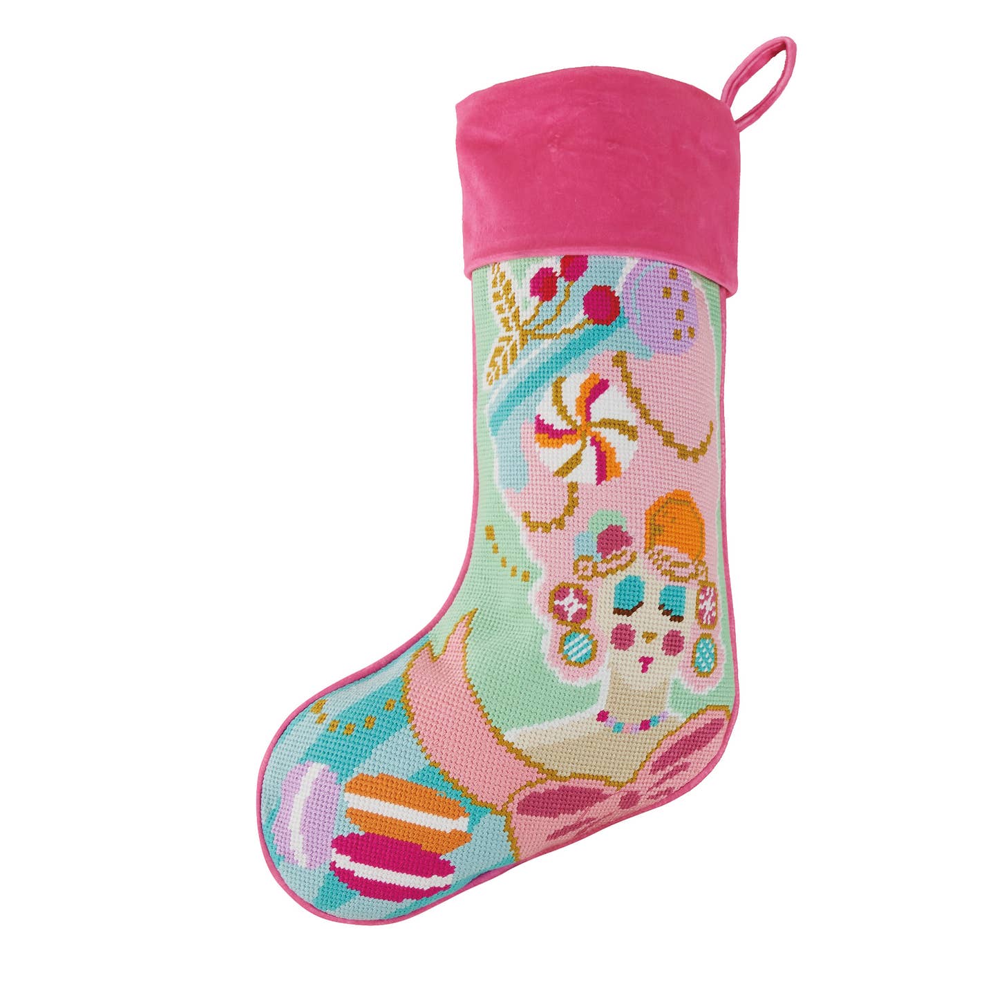 Santa's Sweet Shoppe Collection - Marie Sweet Embroidered Stocking