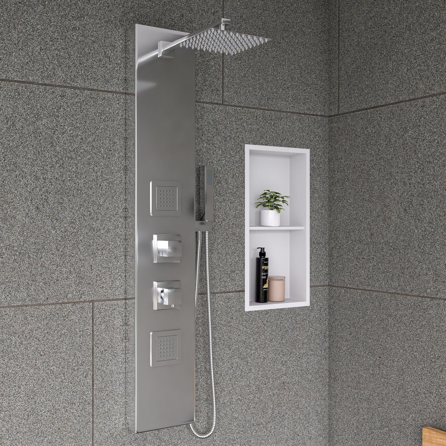 ALFI brand  ABLD32B-BSS 32" Modern Brushed Stainless Steel Linear Shower Drain with Solid Cover