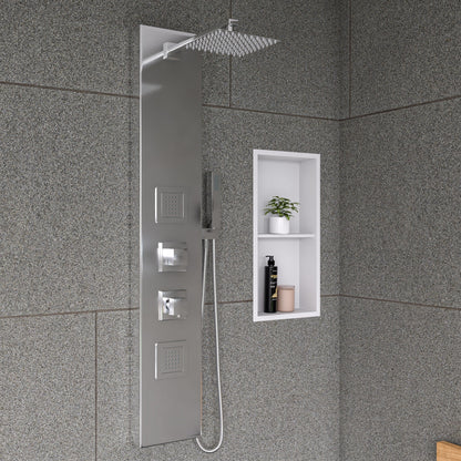 ALFI brand  ABLD32B-BSS 32" Modern Brushed Stainless Steel Linear Shower Drain with Solid Cover