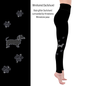 Wirehaired Dachshund Rhinestone Leggings with Pockets - White or Black Glitter