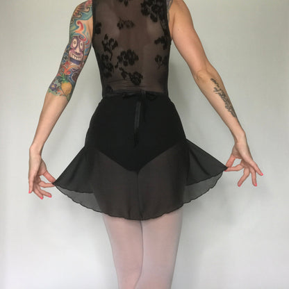 Black Chiffon Ballet Wrap Skirt - Classical