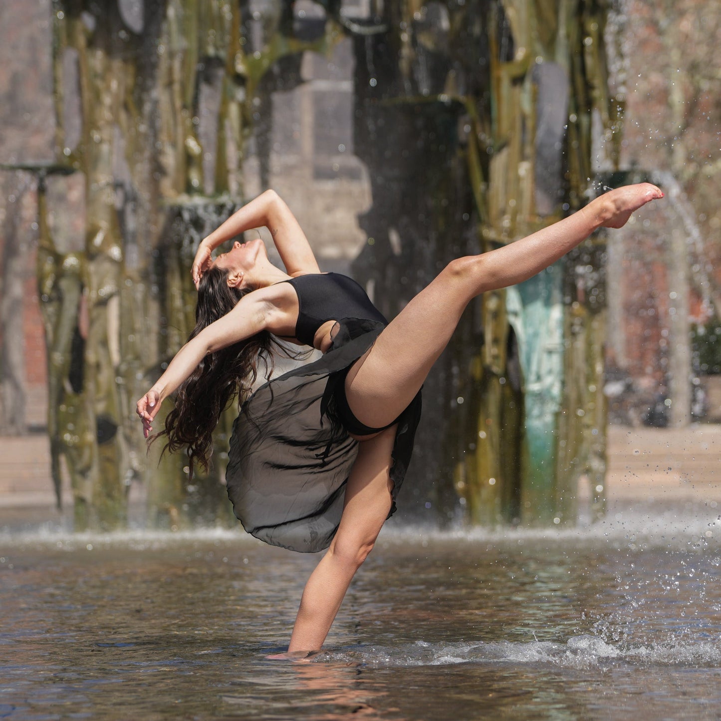 Black Chiffon Ballet Wrap Skirt - Contemporary