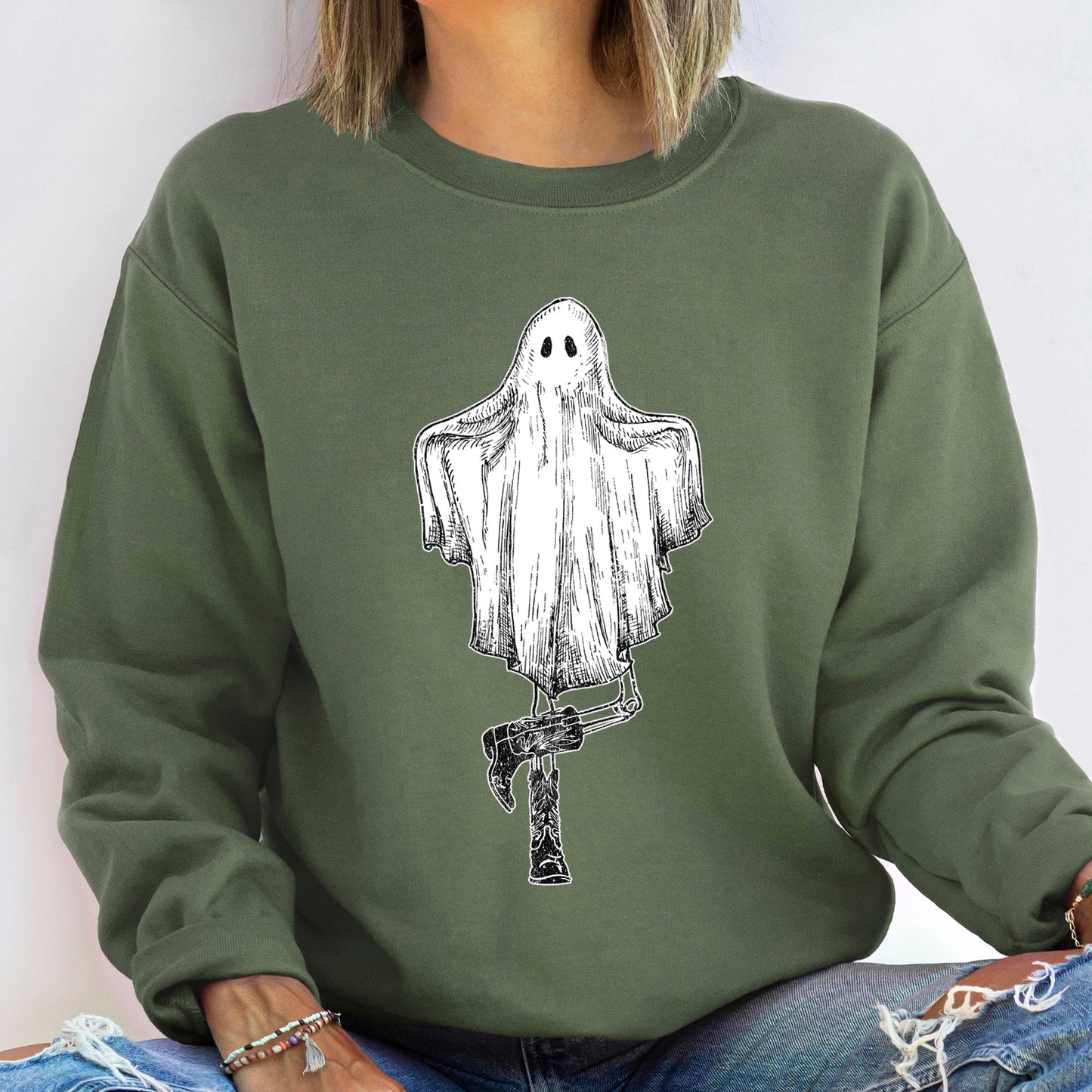 Dancing Ghost Halloween Sweatshirt