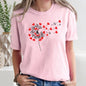 Dandelion Hearts, Flower, Comfort Colors Tshirt, Valentine's Day