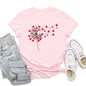 Dandelion Hearts, Flower, Super Soft Tshirt, Valentine's Day