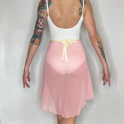 Pink Strawberry Chiffon Ballet Wrap Skirt - Contemporary