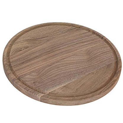 Härthwood Walnut Wood Cutting Board with Juice Groove (12" round) | Kitchen [Wood] | Kitchen + Metal