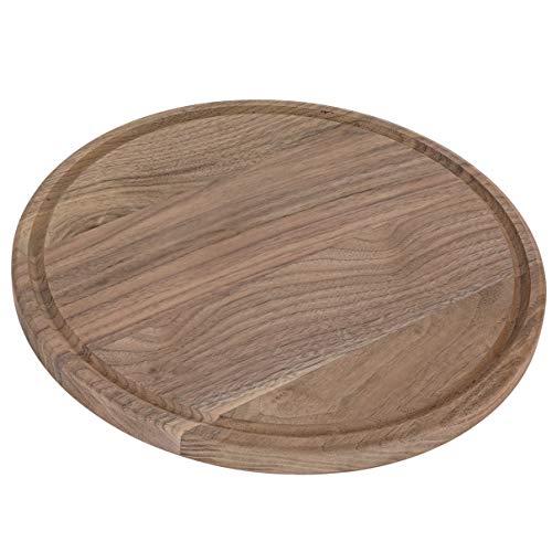 Härthwood Walnut Wood Cutting Board with Juice Groove (12" round) | Kitchen [Wood] | Kitchen + Metal