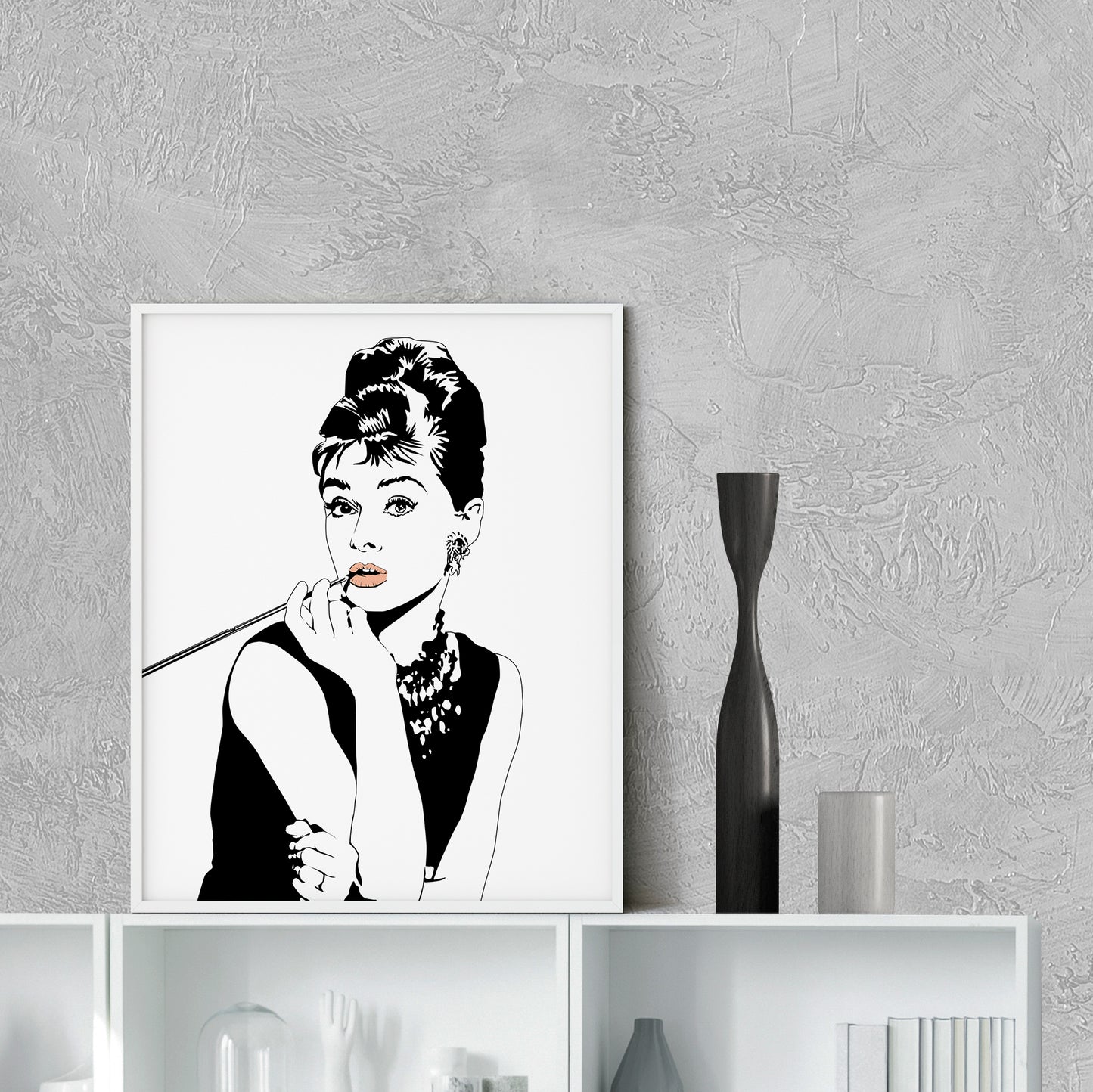 Audrey Hepburn Fashion Wall Art | Home Decor | Kitchen + Metal