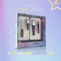 Nail care product set in a box with 'Almost Famous' branding on a gradient background