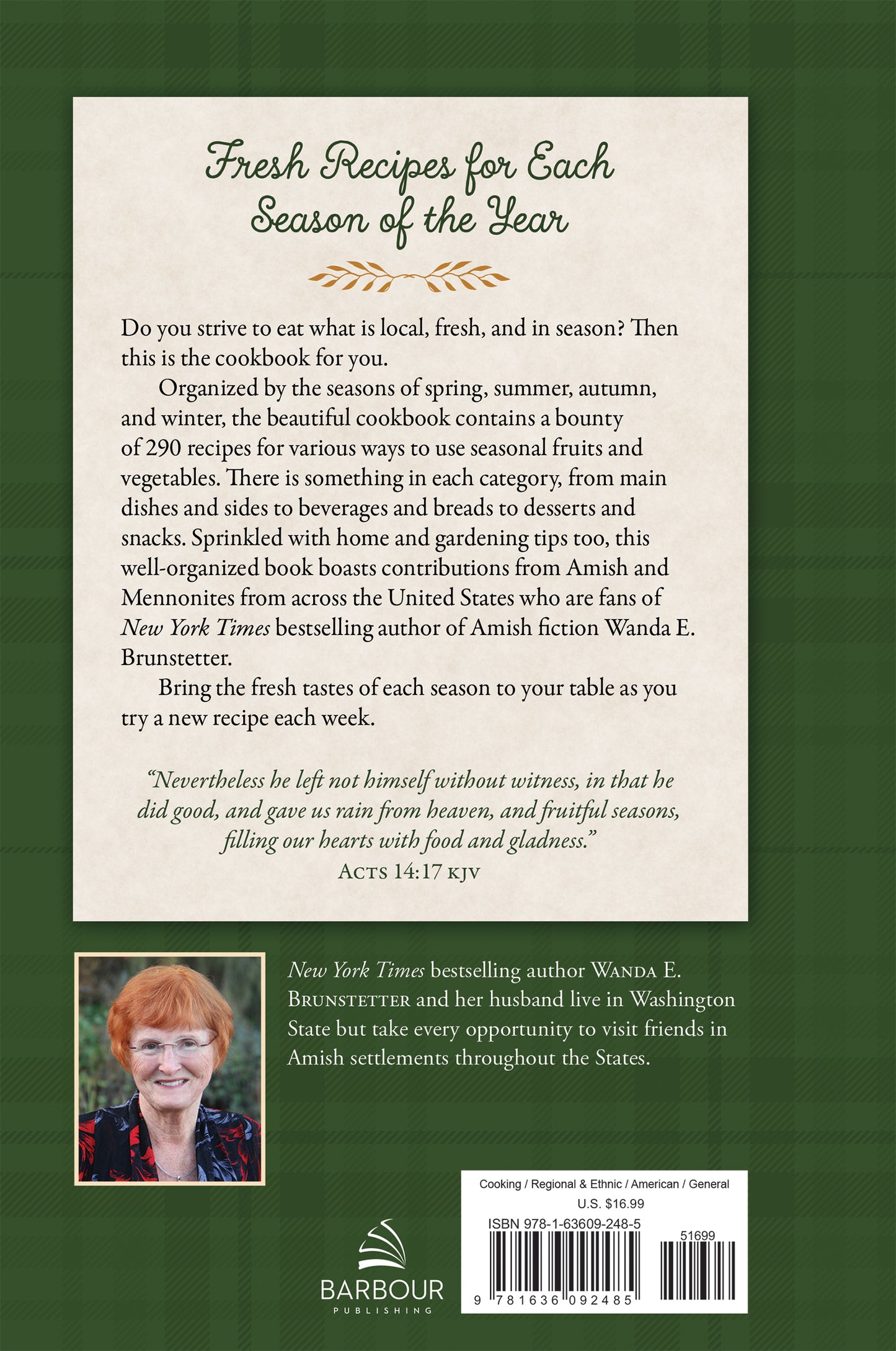 Wanda E. Brunstetter's Amish Friends 4 Seasons Cookbook | Gift Shop & Gift Wrapping | Kitchen + Metal