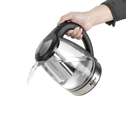 110V 1500W 1.8L Electric Glass Kettle with mesh filter