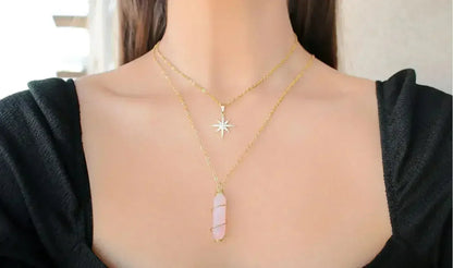 Polaris Star Necklace - 24K Gold Plated & CZ Charm | Femstylo
